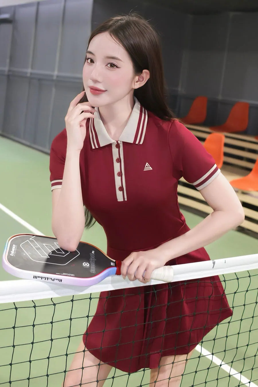Váy Fitme ECHO CE DXTN01 Red cổ be