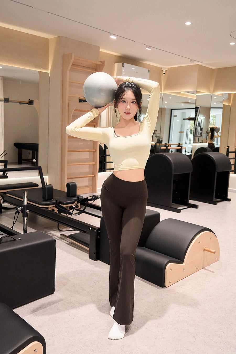 Flare Leggings QDOL Light Grey