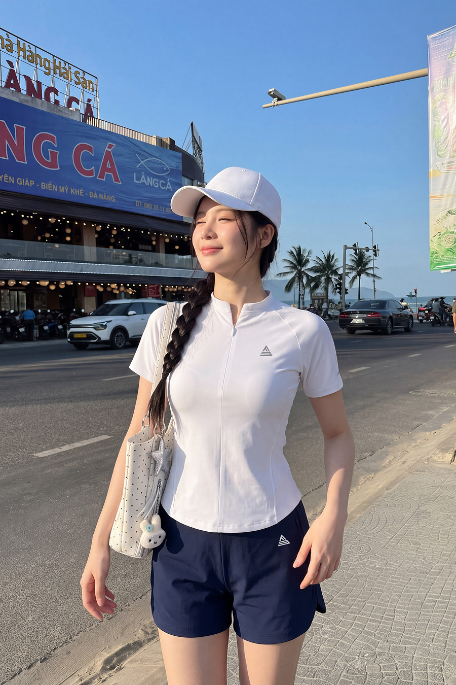 Quần short thể thao nữ Fitme Cloud 1 lớp QSCL01 Blue navy (Pre-order)