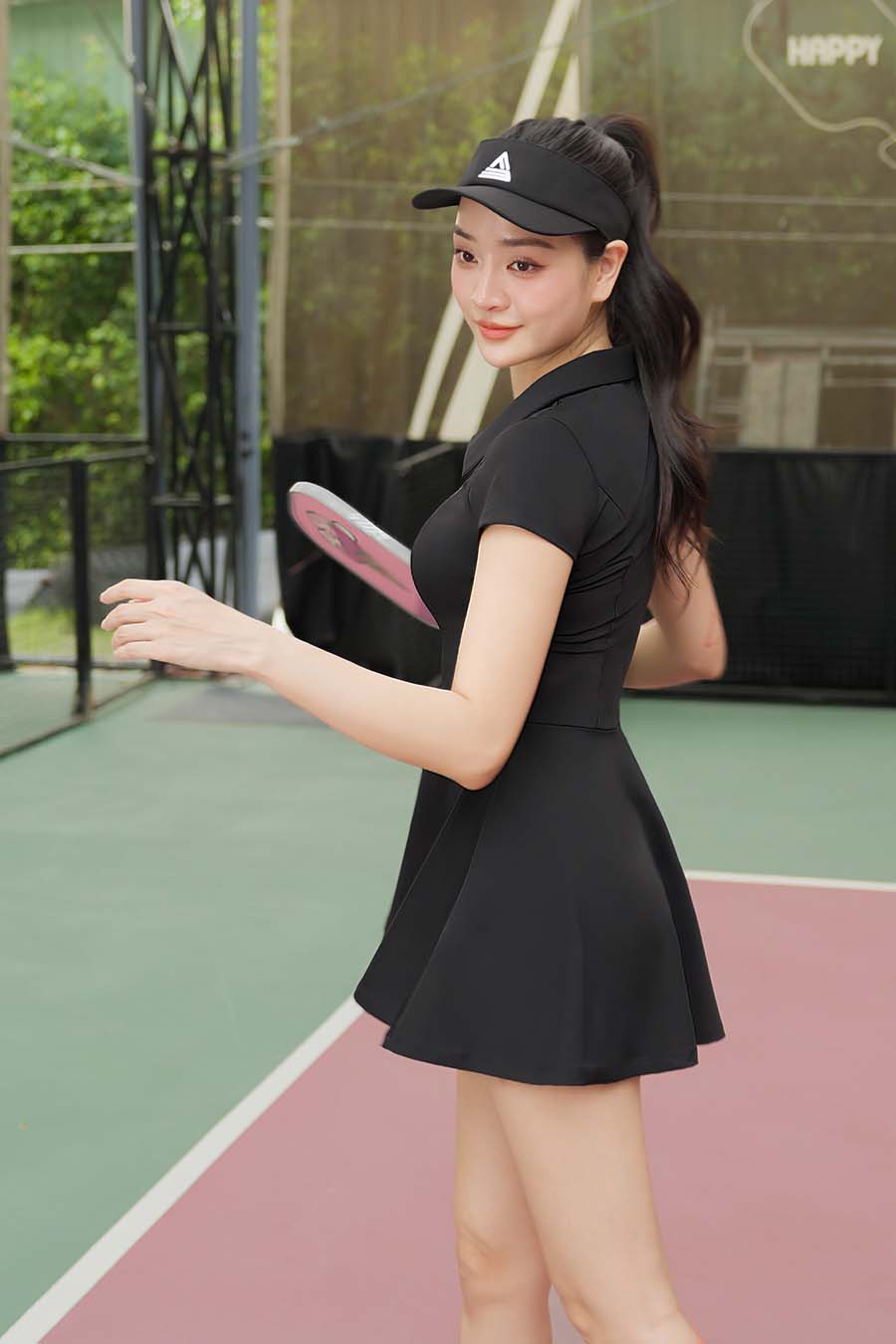 Váy tennis thể thao nữ Fitme GOC - DTNN01 - Đen