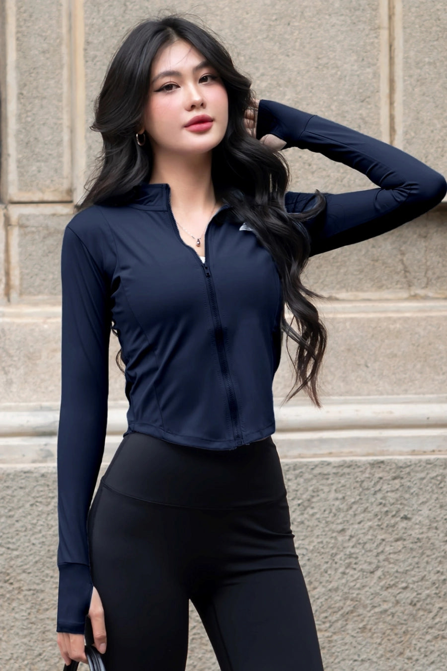Áo khoác croptop Cover23 AKCV Blazer Navy