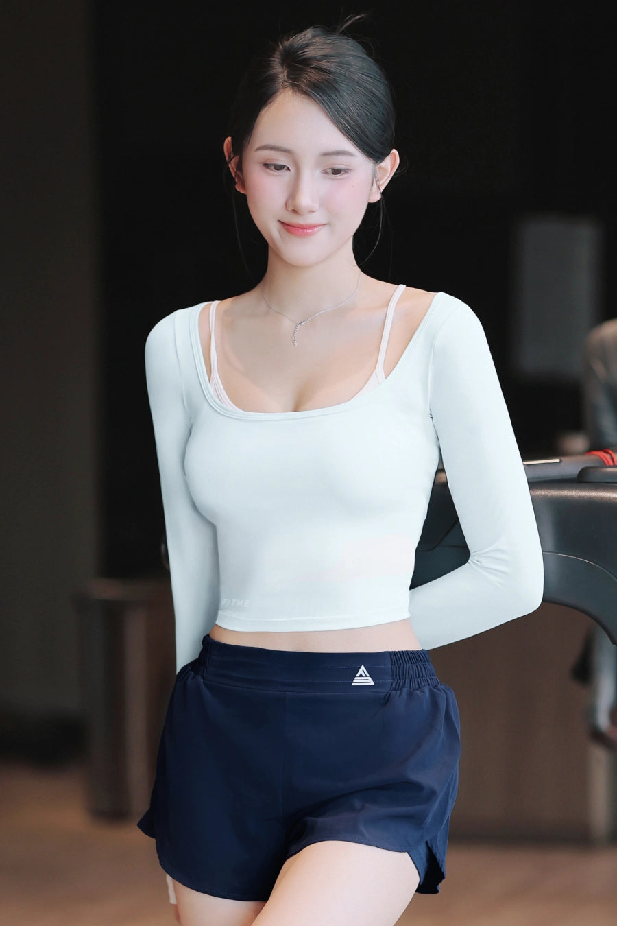 Áo thun dài tay pilates Fitme Bloom ATBL01 - Xanh pastel