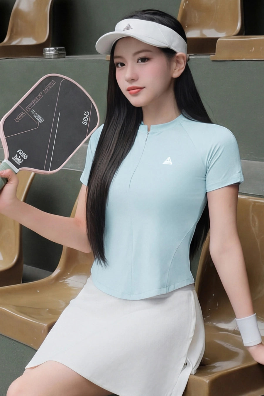 Áo thun tập gym yoga nữ Fitme SOFT ATSO01 Xanh pastel