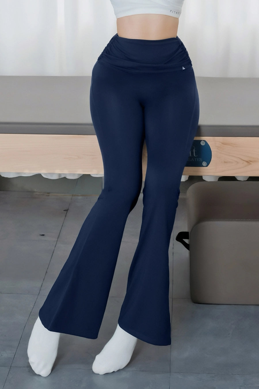 Quần legging ống loe Fitme Bloom QDBL01 - Navy