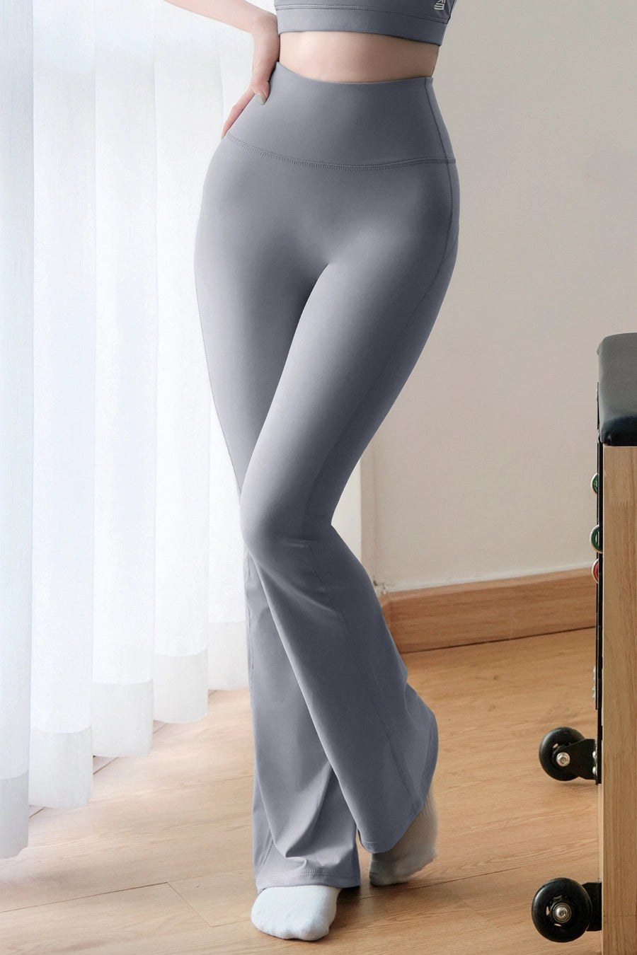 Flare Leggings QDOL Light Grey