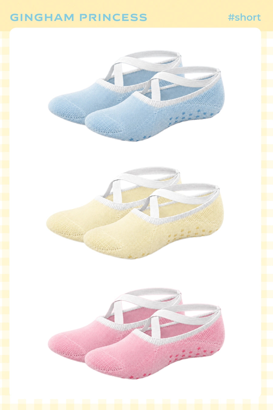 Vớ yoga pilates Gingham Princess VOSL01/VOSL02