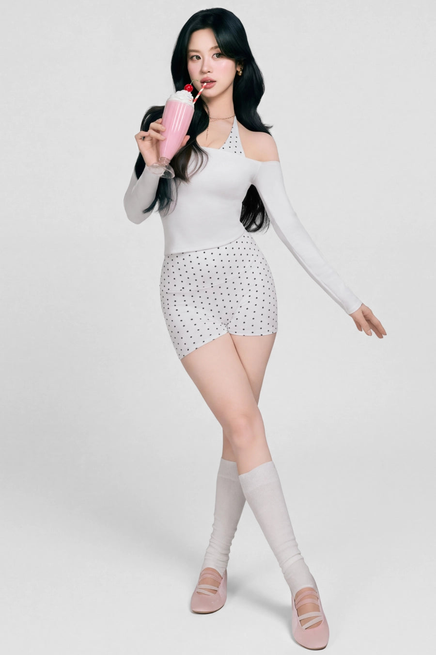 Quần legging đùi Macaron Candy Pop QNCP01 - Trắng