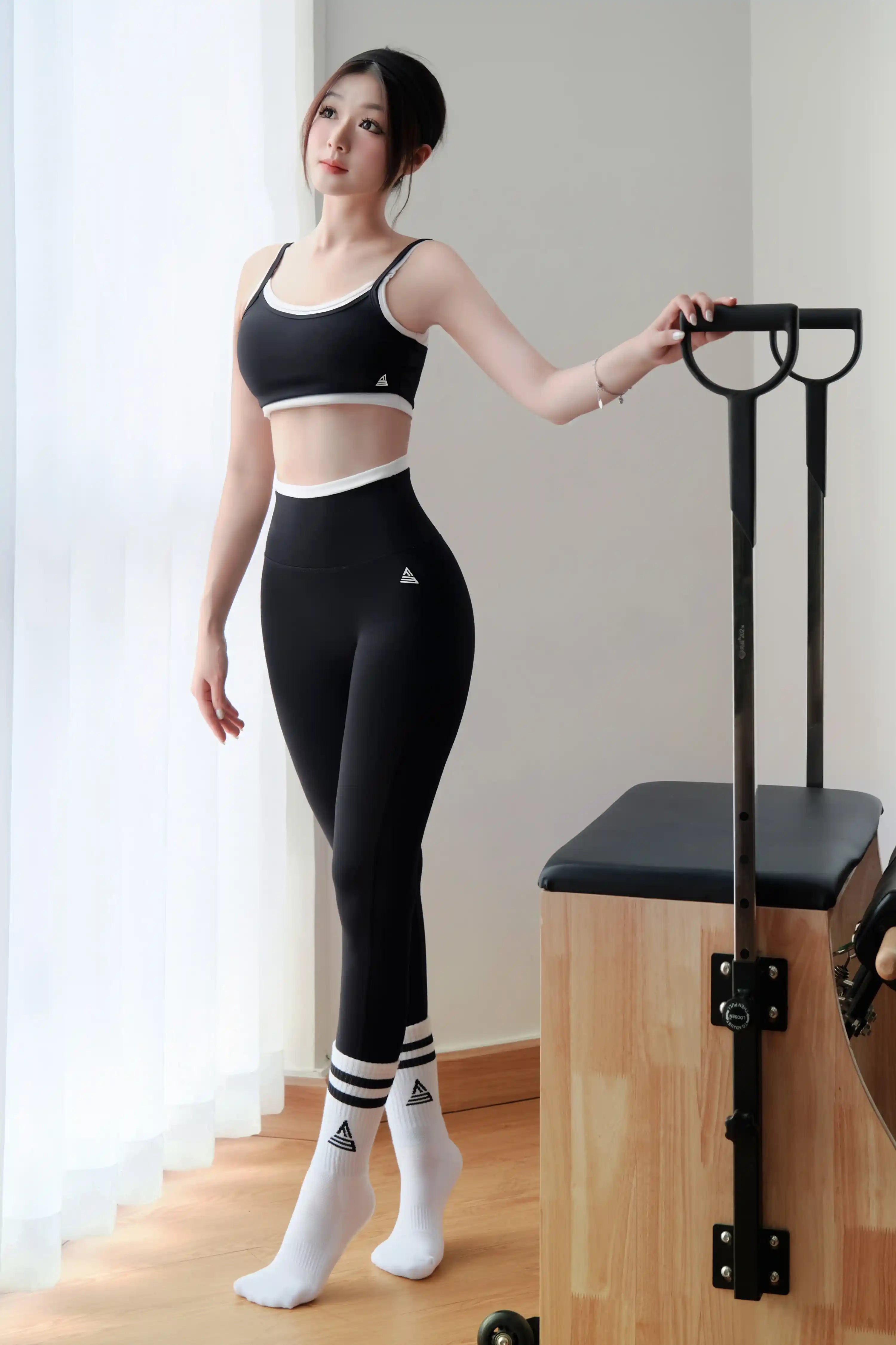 Quần tập gym yoga legging nữ cạp cao Fitme SOFT QDSO01 Đen