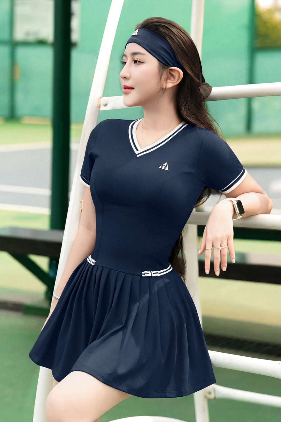 Váy tennis tập pickleball tennis nữ DTGR01 Blazer Navy
