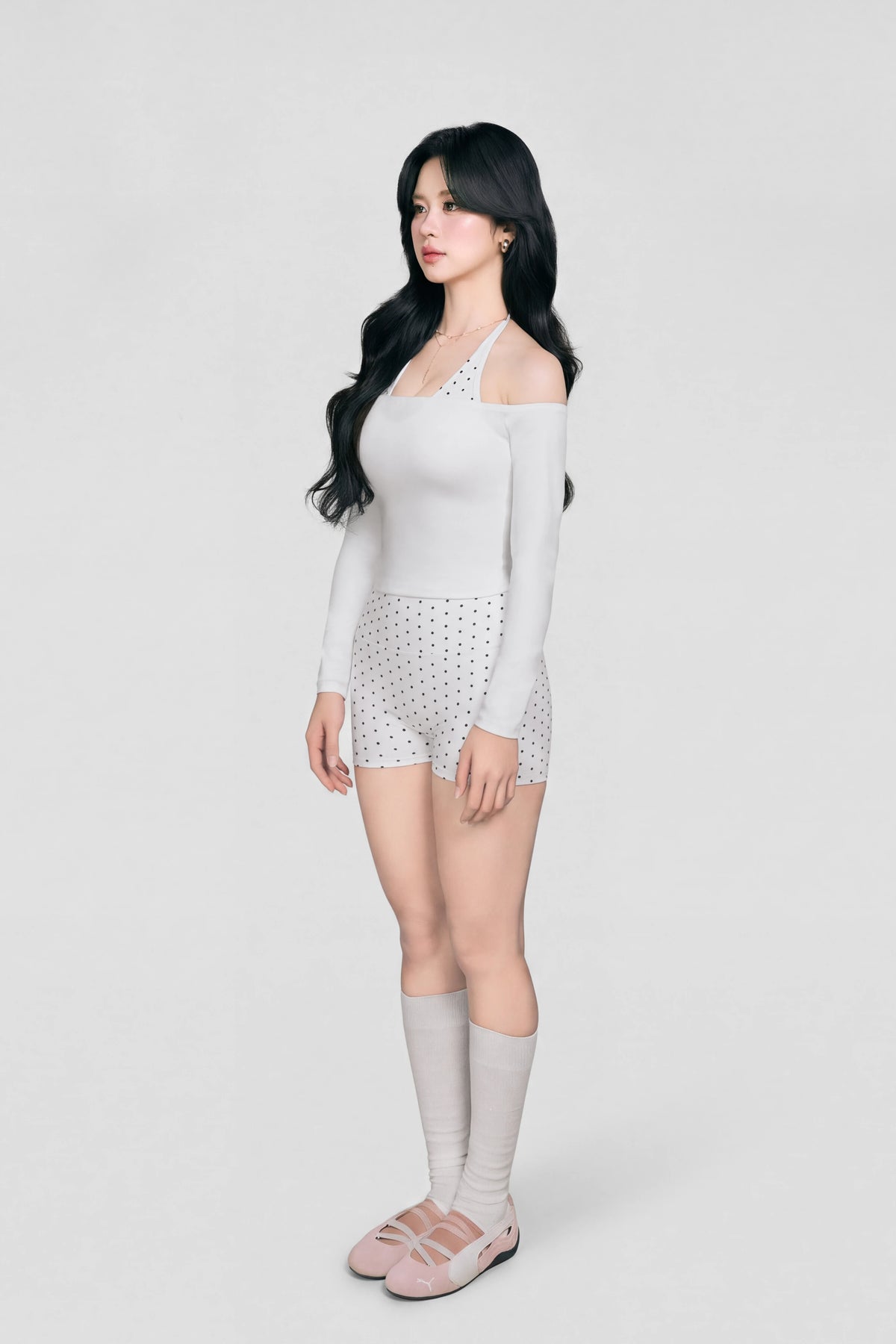 Áo thun trễ vai Peony Candy Pop ATCP01 - Trắng