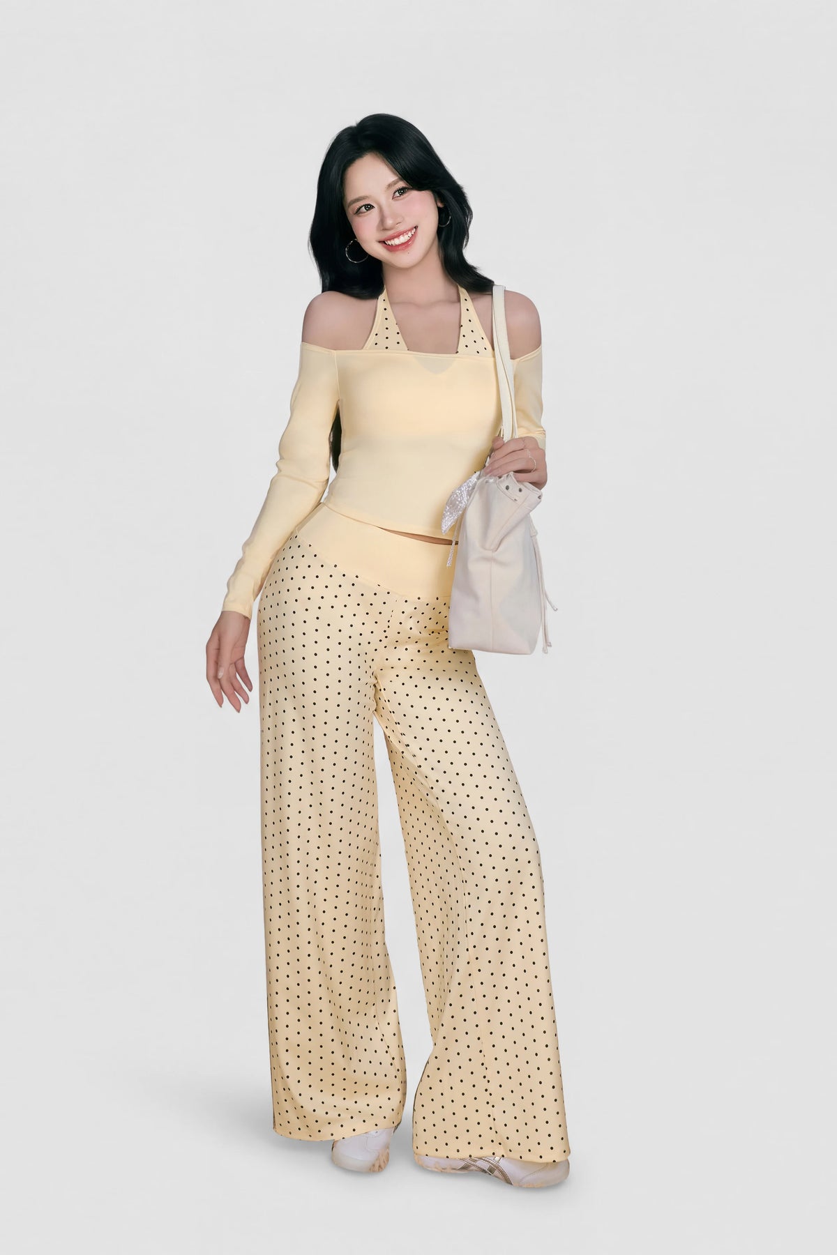 Quần dài ống suông Caramel Candy Pop QDCP01 - Vàng pastel