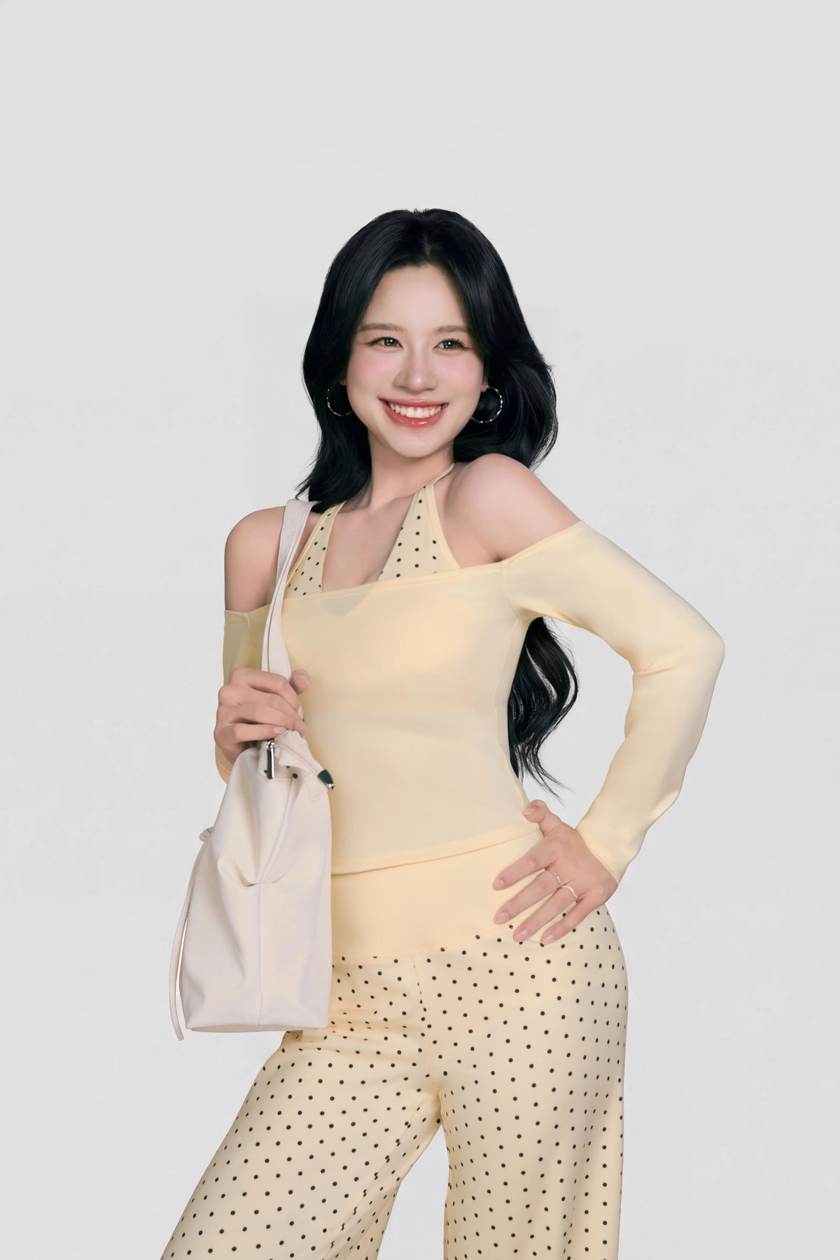 Quần dài ống suông Caramel Candy Pop QDCP01 - Vàng pastel