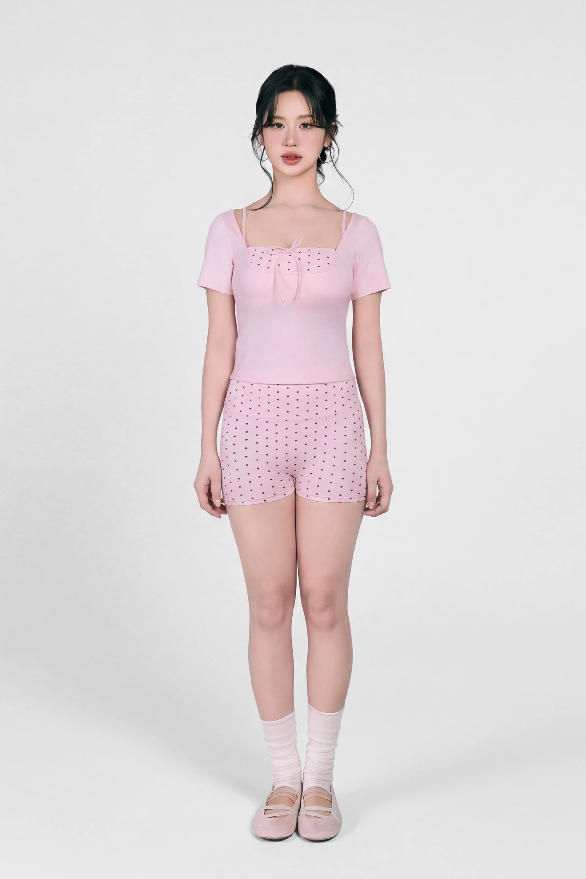 Quần legging đùi Macaron Candy Pop QNCP01 - Hồng pastel