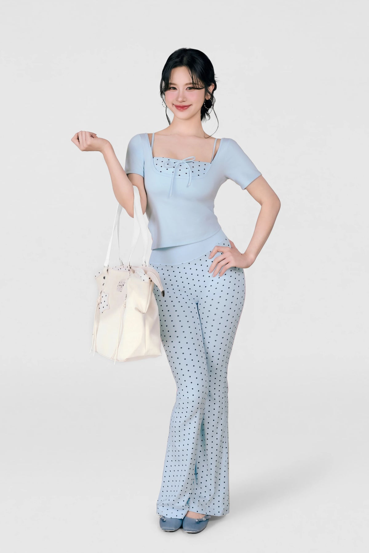 Quần legging ống loe Sugar Candy Pop QDCP02 - Xanh pastel