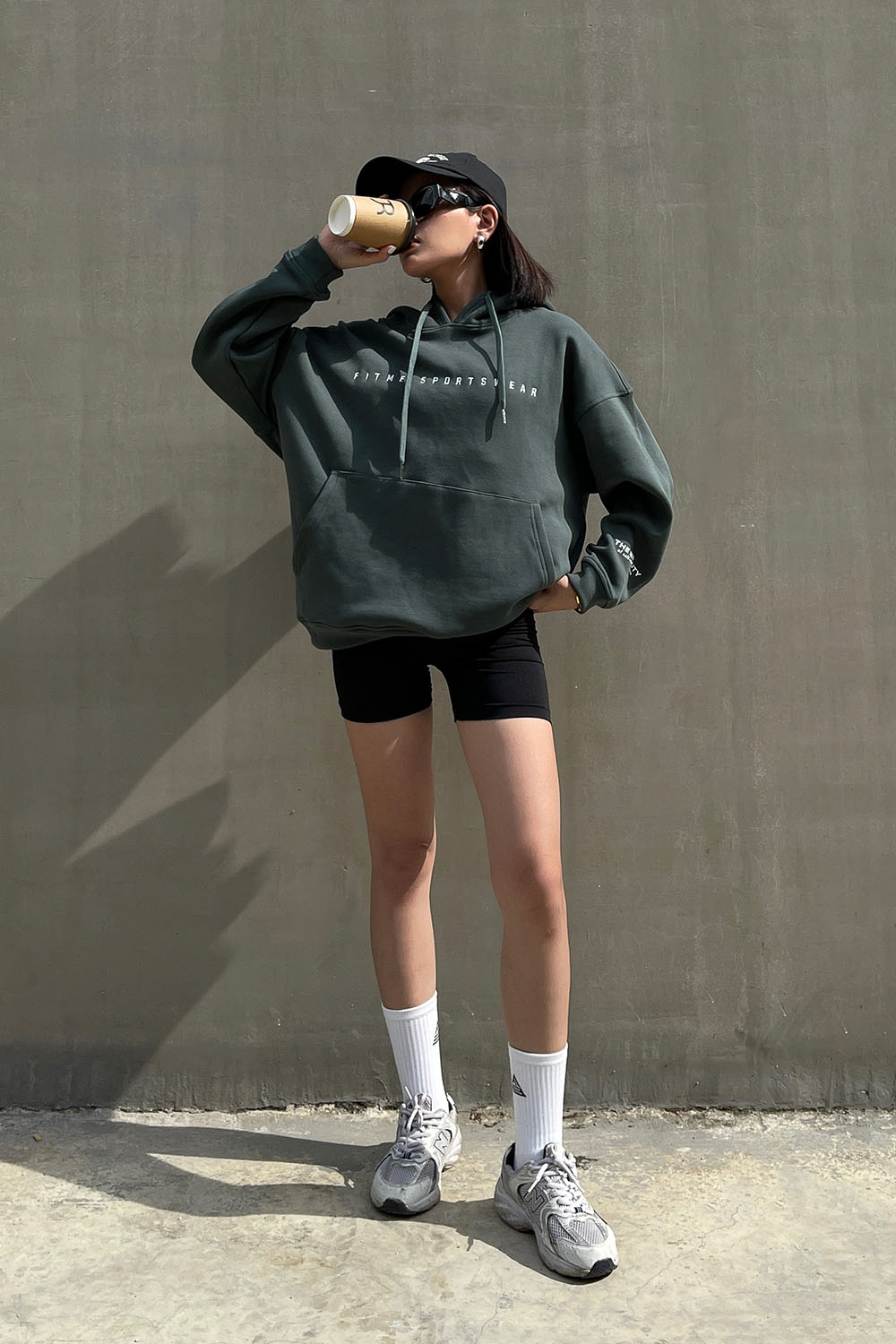 Áo hoodie unisex nỉ lông dày dặn HDNM - Xanh rêu