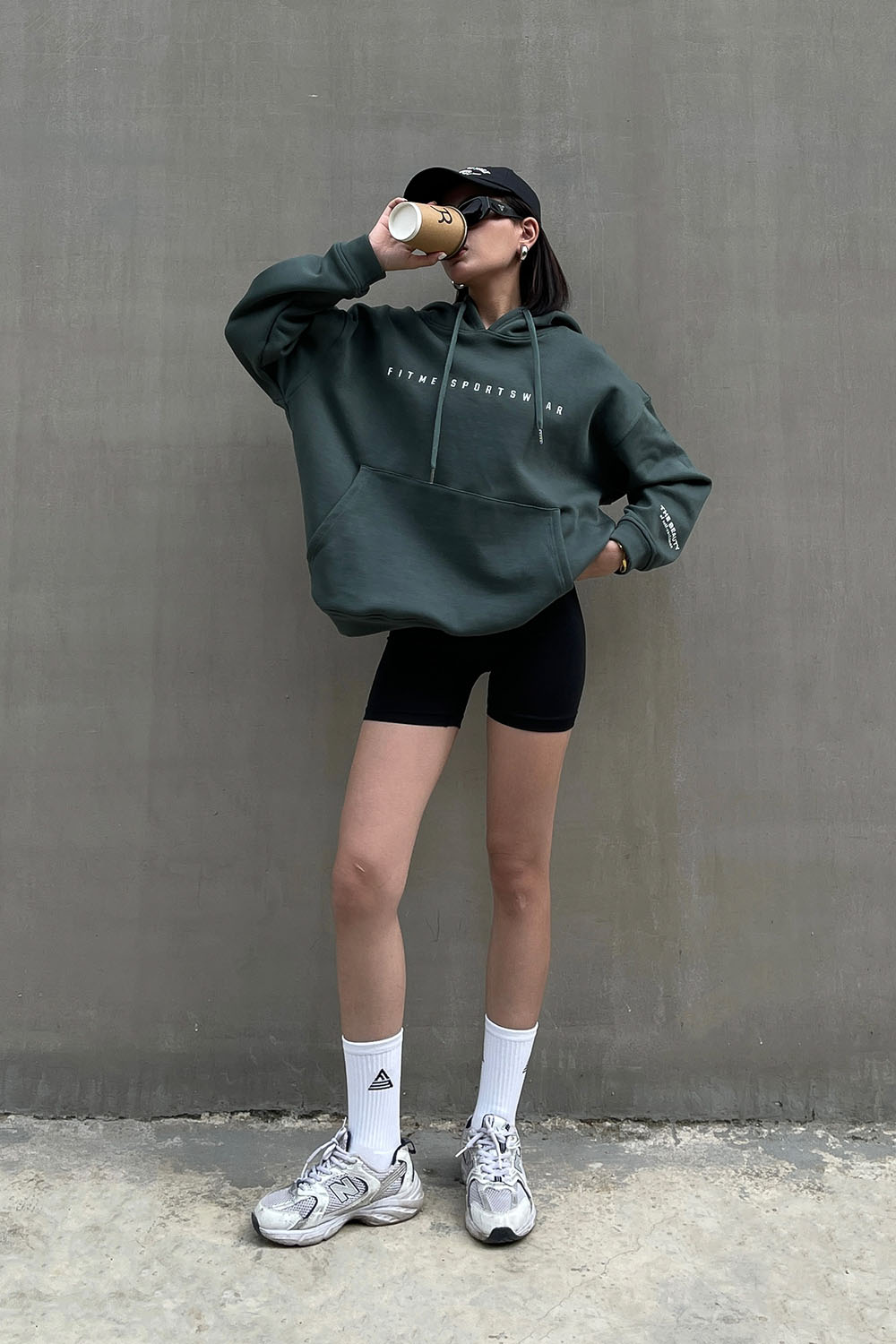 Áo hoodie unisex nỉ lông dày dặn HDNM - Xanh rêu