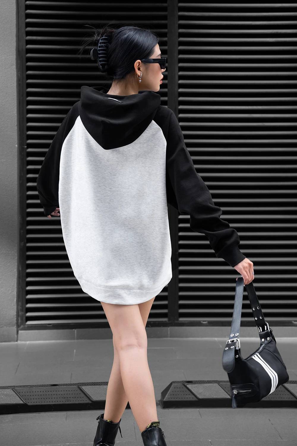 Áo hoodie unisex nỉ lông dày dặn - Melange Grey