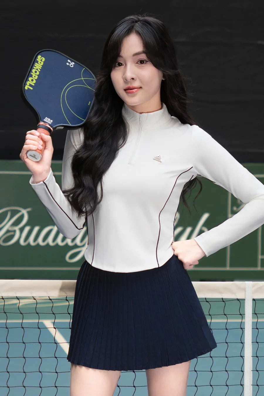 Áo halfzip tay dài ZEST AHZD01 Trắng