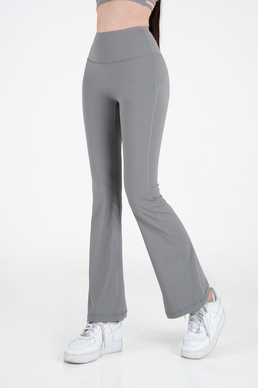 Quần legging nữ ống loe Fitme Flow nâng mông QDOL - Dark Grey