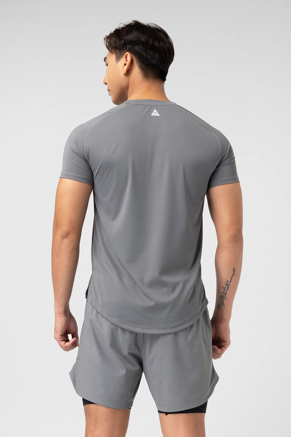 Quần short gym nam 2 lớp - Space Grey